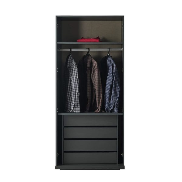 Gray 2 Kapılı Çekmeceli Dolap